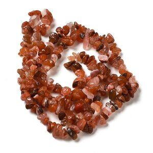 5-8mm Carnelian Chip Long Bead Strand